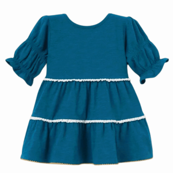 Matilda Jane A Dream Come Blue Knit Puff Sleeve Peasant Tunic size 2T - Picture 3 of 5